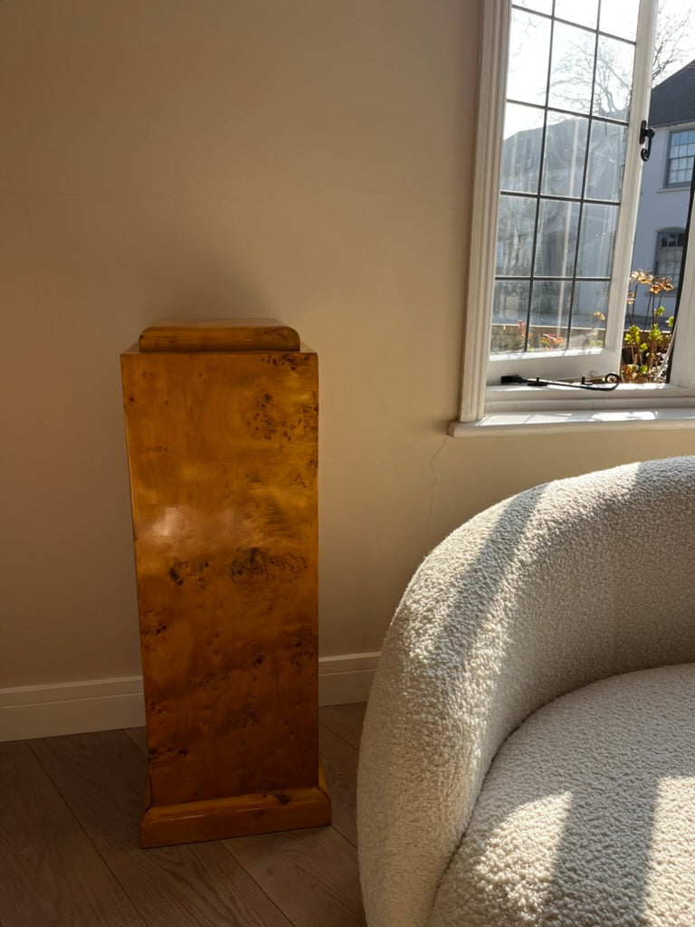 Burl Wood Plinth Pedestal
