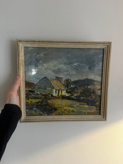 Vintage House Oil Painting