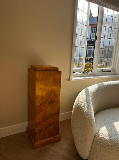 Burl Wood Plinth Pedestal